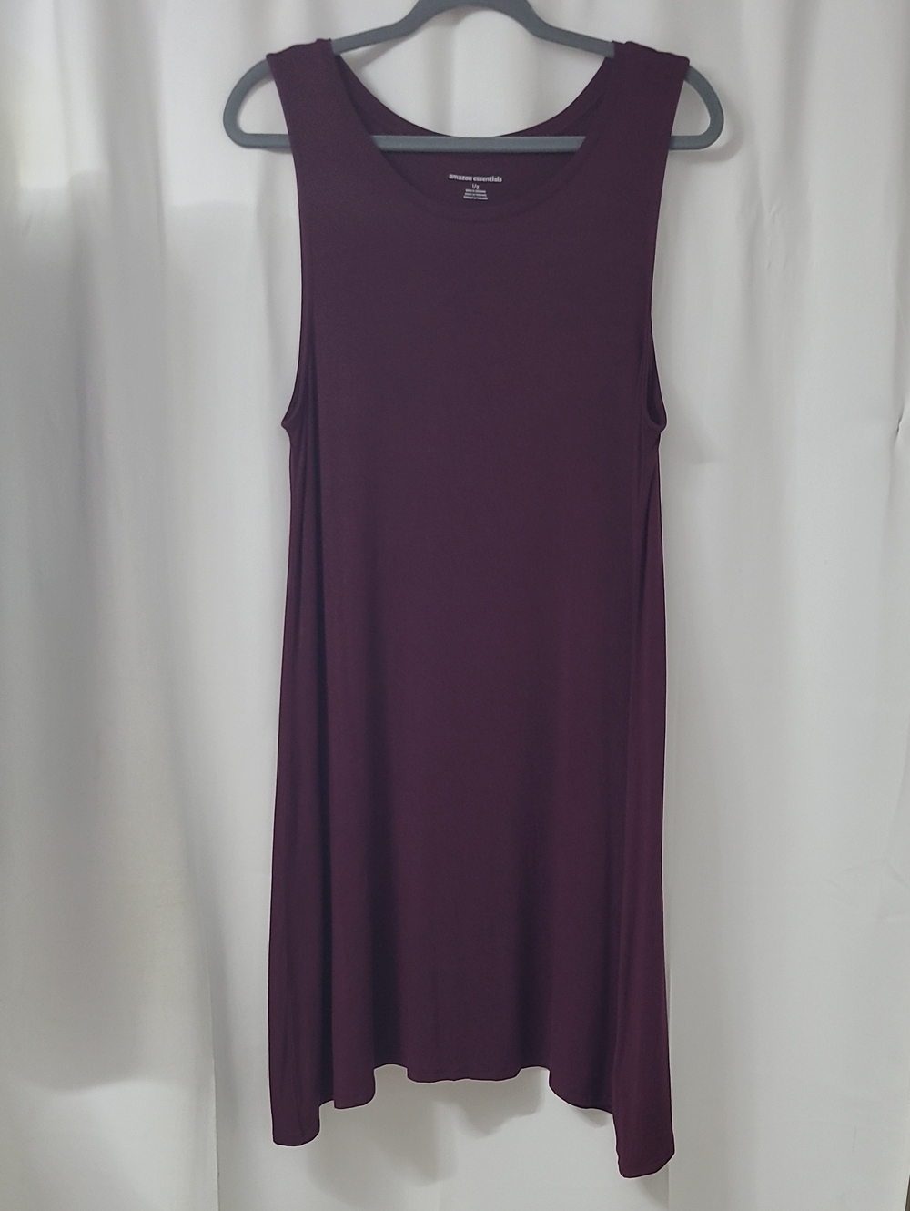 Amazon Essentials Burgundy Sleeveless Tank Swing Dress